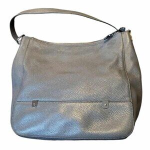 Lauren Ralph Lauren Dark Gray Pebbled Leather Hobo Bag